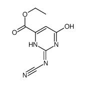 4-Pyrimidinecarboxylicacid,2-(cyanoamino)-1,6-dihydro-6-oxo-,ethylester Structure