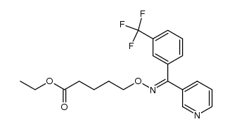 ethyl (E)-5-[[[(3-pyridinyl)[3-(trifluoromethyl)phenyl]methylen]amino]oxy]pentanoate结构式