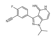 5-(4-amino-1-propan-2-ylpyrazolo[4,3-c]pyridin-3-yl)-2-fluorobenzonitrile Structure