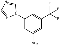 3-(1h-1,2,4-triazol-1-yl)-5-(trifluoromethyl)aniline结构式