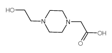 [4-(2-羟乙基)-哌嗪-1-基]-乙酸结构式