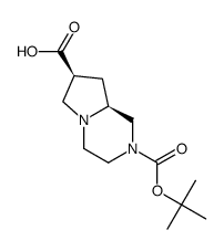 2-(tert-butoxycarbonyl)octahydropyrrolo[1,2-a]pyrazine-7-carboxylicacid Structure