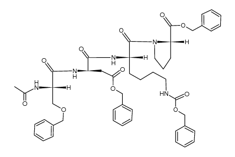 NAcSer(OBzl)DAsp(OBzl)Lys(Z)ProOBzl结构式