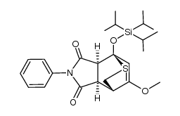 (1R*,4R*,5S*,6R*)-8-methoxy-N-phenyl-1-triisopropylsilyloxy-2-thiabicyclo[2.2.2]oct-7-ene-5,6-dicarboxylic acid imide Structure