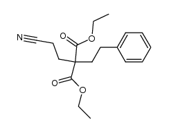 (2-cyano-ethyl)-phenethyl-malonic acid diethyl ester Structure