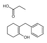 2-benzylcyclohexen-1-ol,propanoic acid结构式