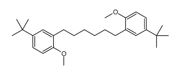 4-tert-butyl-2-[6-(5-tert-butyl-2-methoxyphenyl)hexyl]-1-methoxybenzene结构式