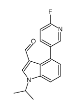 4-(6-fluoropyridin-3-yl)-1-(propan-2-yl)-1H-indole-3-carboxaldehyde结构式