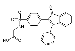 2-[[4-(1-oxo-3-phenylinden-2-yl)phenyl]sulfonylamino]acetic acid结构式