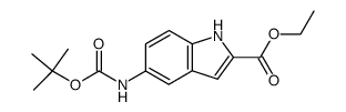 ethyl 5-[(tert-butoxycarbonyl)amino]-1H-indole-2-carboxylate Structure