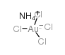 Ammonium tetrachloroaurate(III) hydrate structure