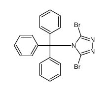 3,5-二溴-4-三苯甲游基-4H-1,2,4-噻唑结构式