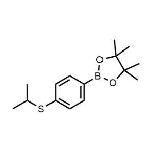 2-(4-(Isopropylthio)phenyl)-4,4,5,5-tetramethyl-1,3,2-dioxaborolane Structure
