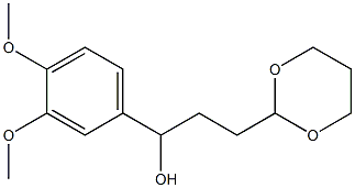 1-(3,4-dimethoxyphenyl)-3-(1,3-dioxan-2-yl)propan-1-ol Structure