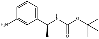 tert-butyl (S)-(1-(3-aminophenyl)ethyl)carbamate structure