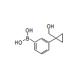 3-[1-(羟甲基)环丙基]苯硼酸结构式