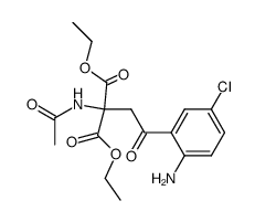 ethyl acetamido-(2-amino-5-chlorophenacyl)-malonate结构式