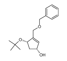 (1S,4R)-3-<(benzyloxy)methyl>-4-tert-butyloxy-2-cyclopenten-1-ol结构式