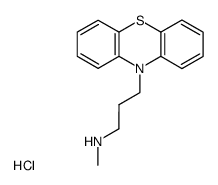 N-methyl-10H-phenothiazine-10-propanamine hydrochloride Structure