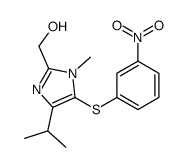 [1-methyl-5-(3-nitrophenyl)sulfanyl-4-propan-2-ylimidazol-2-yl]methanol Structure