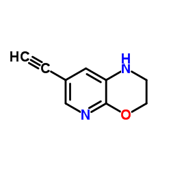 7-Ethynyl-2,3-dihydro-1H-pyrido[2,3-b][1,4]oxazine结构式