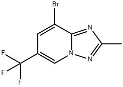 8-bromo-2-methyl-6-(trifluoromethyl)-[1,2,4]triazolo[1,5-a]pyridine结构式