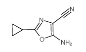 4-Oxazolecarbonitrile,5-amino-2-cyclopropyl-(9CI)结构式