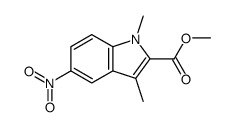 methyl 1,3-dimethyl-5-nitroindole-2-carboxylate结构式