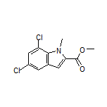 Methyl 5,7-Dichloro-1-methyl-1H-indole-2-carboxylate Structure