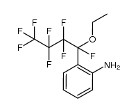 1-(2-Aminophenyl)-1-ethoxyoctafluorobutane Structure