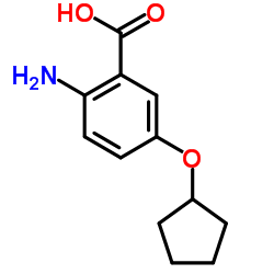 2-Amino-5-(cyclopentyloxy)benzoic acid结构式