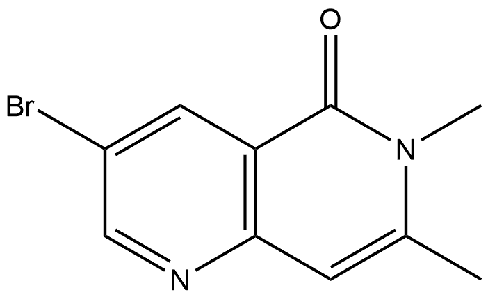 3-Bromo-6,7-dimethyl-1,6-naphthyridin-5(6H)-one Structure