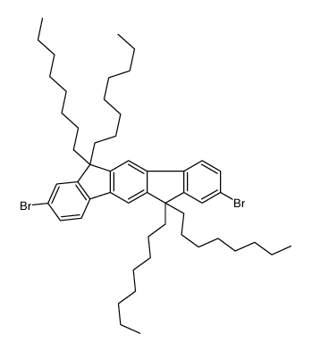 2,8-Dibromo-6,12-dihydro-6,6,12,12-tetraoctyl-indeno[1,2-b]fluorene Structure