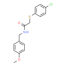 2-[(4-CHLOROPHENYL)SULFANYL]-N-(4-METHOXYBENZYL)ACETAMIDE Structure