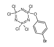 (p-bromophenoxy)pentachlorocyclotriphosphazene结构式