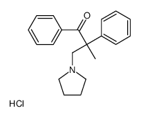 2-methyl-1,2-diphenyl-3-pyrrolidin-1-ylpropan-1-one,hydrochloride Structure