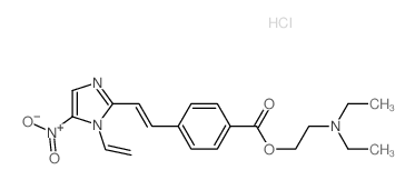 2-diethylaminoethyl 4-[(E)-2-(1-ethenyl-5-nitro-imidazol-2-yl)ethenyl]benzoate结构式