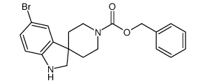 苯甲基 5-溴螺[二氢吲哚并-3,4-哌啶]-1-甲酸基酯结构式