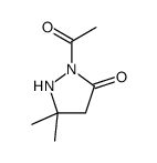 2-acetyl-5,5-dimethylpyrazolidin-3-one Structure