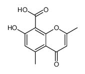 7-Hydroxy-2,5-dimethyl-4-oxo-4H-1-benzopyran-8-carboxylic acid结构式