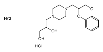 3-[4-(2,3-dihydro-1,4-benzodioxin-3-ylmethyl)piperazin-1-yl]propane-1,2-diol,dihydrochloride Structure