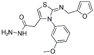 [2-(FURAN-2-YLMETHYLIMINO)-3-(3-METHOXY-PHENYL)-2,3-DIHYDRO-THIAZOL-4-YL]-ACETIC ACID HYDRAZIDE structure