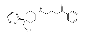 4-(4-Hydroxymethyl-4-phenyl-cyclohexylamino)-1-phenyl-butan-1-one结构式