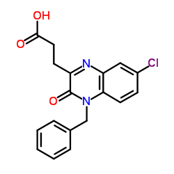 3-(4-BENZYL-7-CHLORO-3-OXO-3,4-DIHYDRO-QUINOXALIN-2-YL)-PROPIONIC ACID结构式