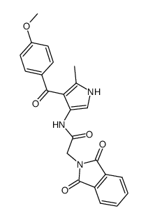 2-(1,3-Dioxo-1,3-dihydro-isoindol-2-yl)-N-[4-(4-methoxy-benzoyl)-5-methyl-1H-pyrrol-3-yl]-acetamide结构式