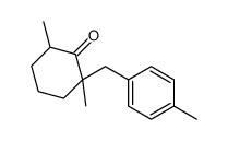 2,6-dimethyl-2-[(4-methylphenyl)methyl]cyclohexan-1-one Structure