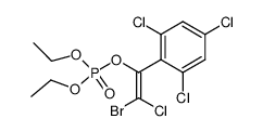 Phosphoric acid (Z)-2-bromo-2-chloro-1-(2,4,6-trichloro-phenyl)-vinyl ester diethyl ester结构式