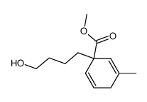 1-(4-Hydroxy-butyl)-3-methyl-cyclohexa-2,5-dienecarboxylic acid methyl ester Structure