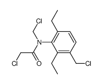 N-Chloromethyl-2,6-diethyl-3-chloromethyl-α-chloroacetanilide Structure