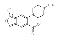 2,1,3-Benzoxadiazole,5-(4-methyl-1-piperazinyl)-6-nitro-, 3-oxide结构式